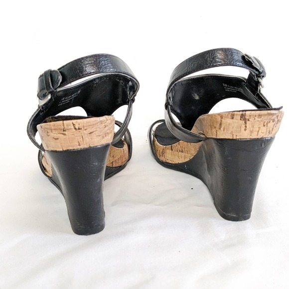 A2 Wedge sandals, black, size 8.5 - Picture 3 of 8